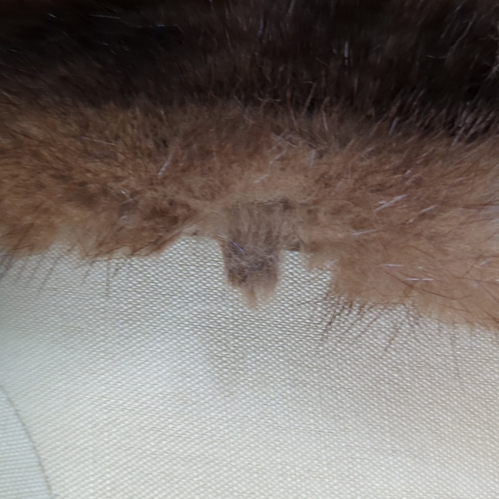 Vintage Ramsays Real Fur Shawl Wrap Bolero Cape Brown One Size fall winter glam - Picture 5 of 6